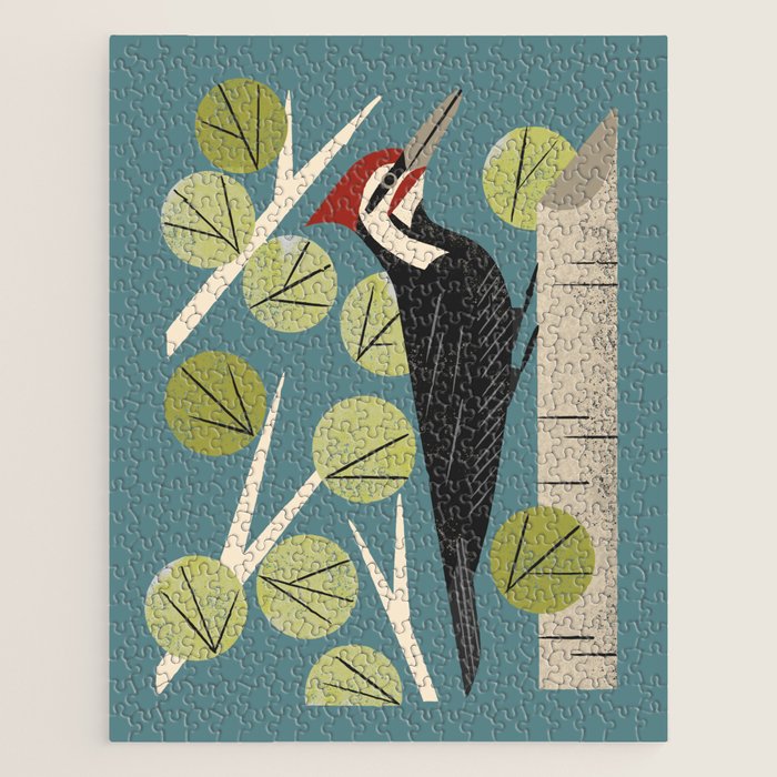 Woodpecker in Aspen Tree Jigsaw Puzzle Gallery Image 1