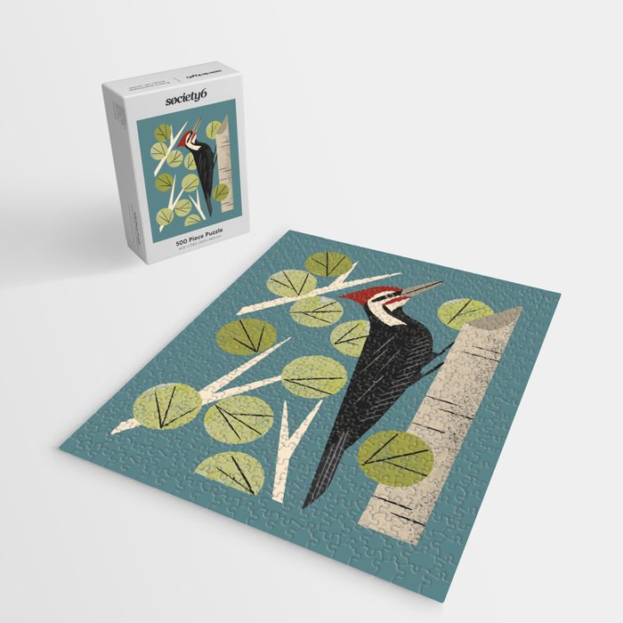Woodpecker in Aspen Tree Jigsaw Puzzle Gallery Image 2