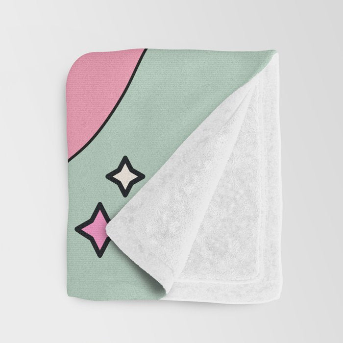 Pink And Green Colorful Cowboy Hat Throw Blanket Gallery Image 3