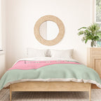 Pink And Green Colorful Cowboy Hat Duvet Cover Gallery Image 3