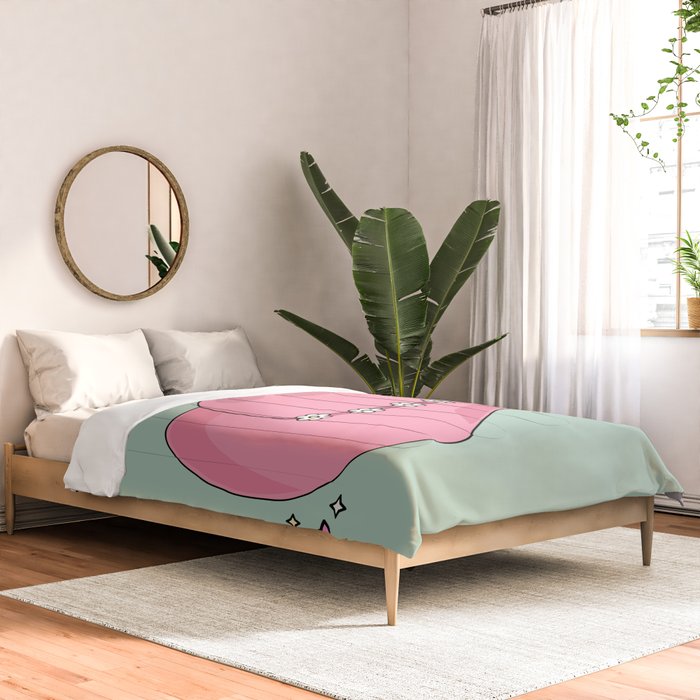 Pink And Green Colorful Cowboy Hat Comforter Gallery Image 2