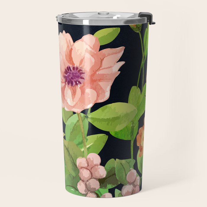 Summer Flowers 5 Travel Mug Gallery Image 2