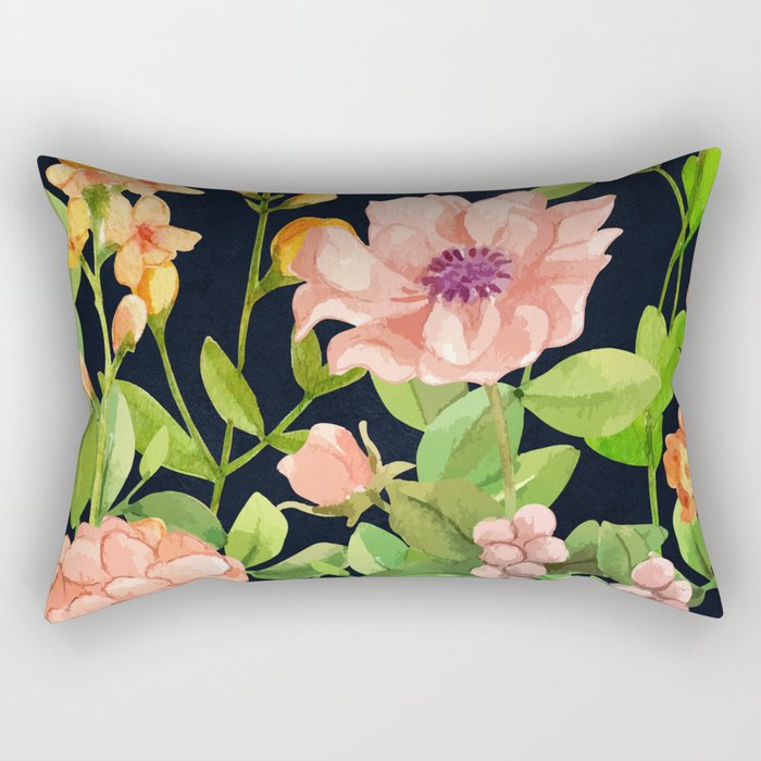 Summer Flowers 5 Rectangular Pillow Gallery Image 1