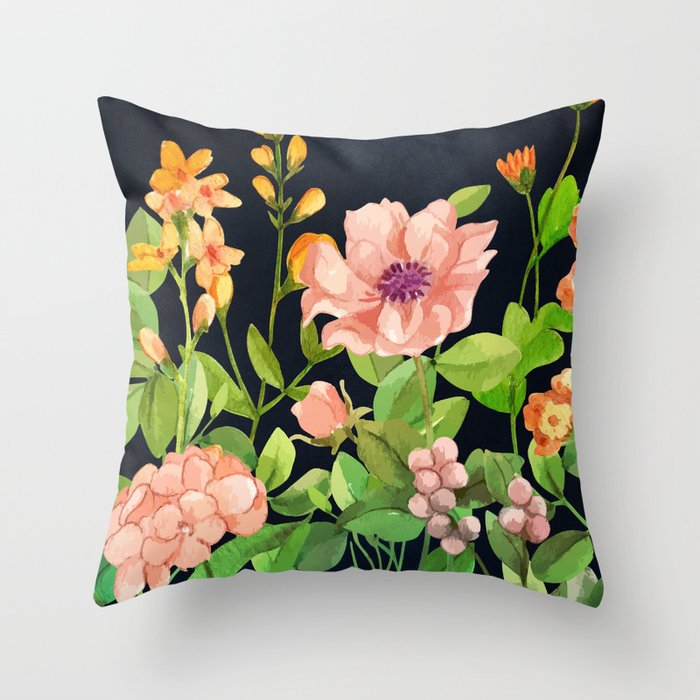 Summer Flowers 5 Throw Pillow Gallery Image 6
