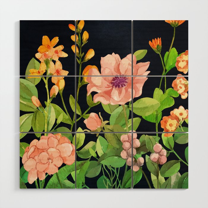 Summer Flowers 5 Wood Wall Art Gallery Image 1