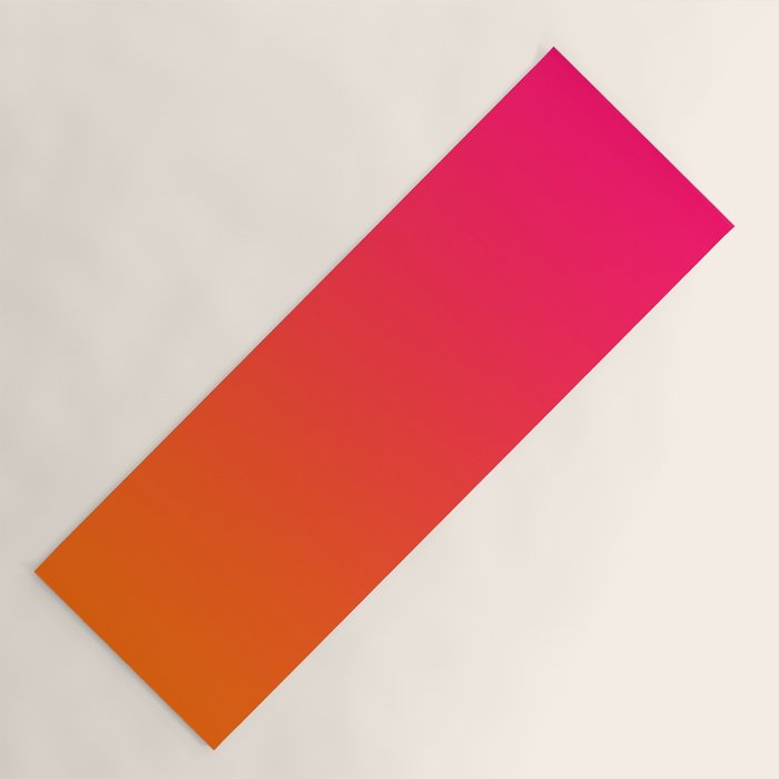 Bright Pink and Orange Ombre Yoga Mat Gallery Image 1