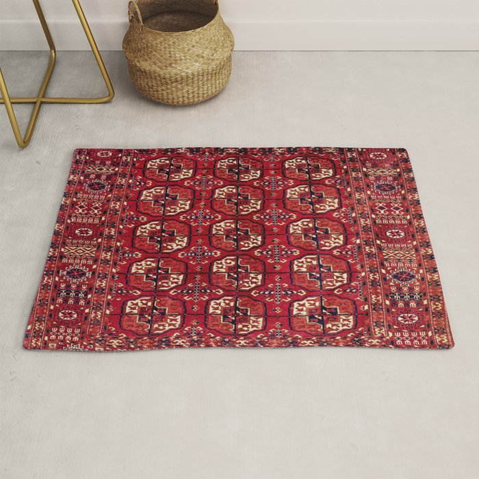 Tekke  Antique West Turkestan Rug Print Rug Gallery Image 1