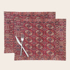 Tekke  Antique West Turkestan Rug Print Placemat Gallery Image 1