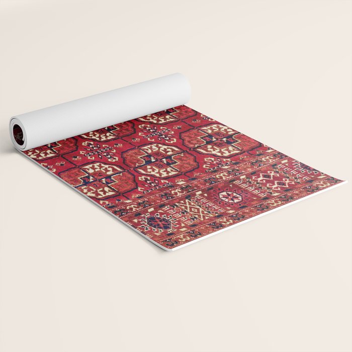 Tekke  Antique West Turkestan Rug Print Yoga Mat Gallery Image 2
