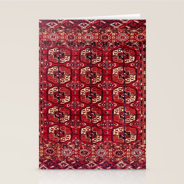 Tekke  Antique West Turkestan Rug Print Stationery Card Gallery Image 2