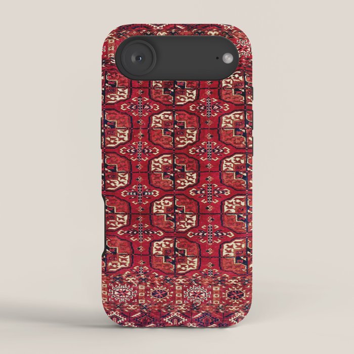 Tekke  Antique West Turkestan Rug Print iPhone Case Gallery Image 2