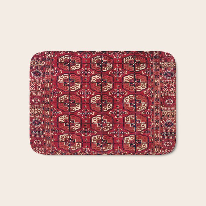 Tekke  Antique West Turkestan Rug Print Bath Mat Gallery Image 1