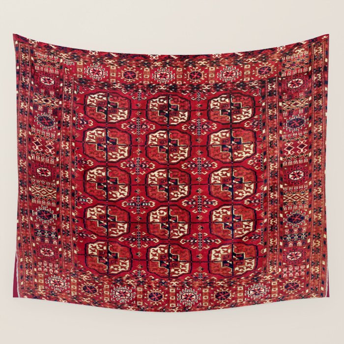 Tekke  Antique West Turkestan Rug Print Wall Tapestry Gallery Image 4