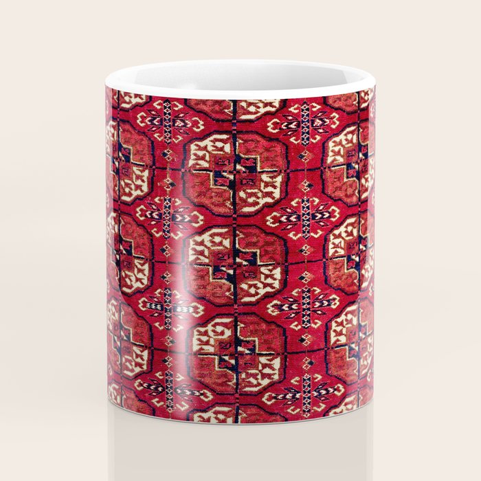 Tekke  Antique West Turkestan Rug Print Coffee Mug Gallery Image 4