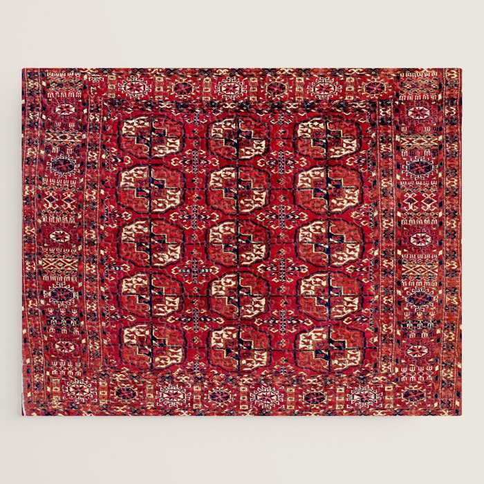 Tekke  Antique West Turkestan Rug Print Jigsaw Puzzle Gallery Image 1