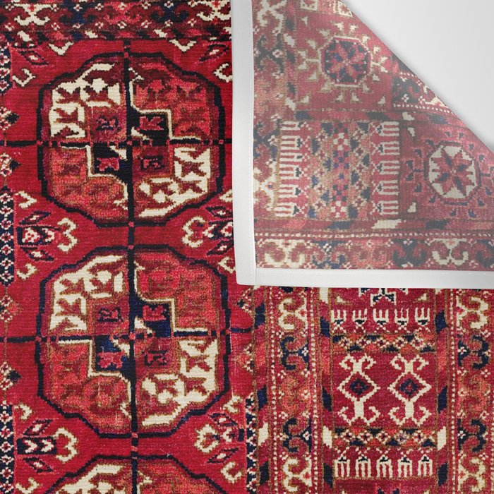 Tekke  Antique West Turkestan Rug Print Wall Tapestry Gallery Image 3