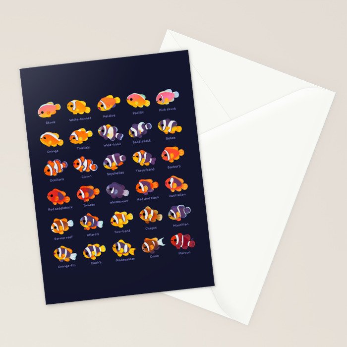 Anemone fish Stationery Card Gallery Image 2