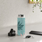 Summer, Pineapple Art, Pink, Turquoise, Teal Water Bottle Gallery Image 4