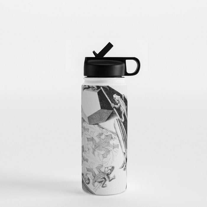 MC Escher Reptiles 1943 Artwork for Posters Prints Tshirts Men Women Kids Water Bottle Gallery Image 1