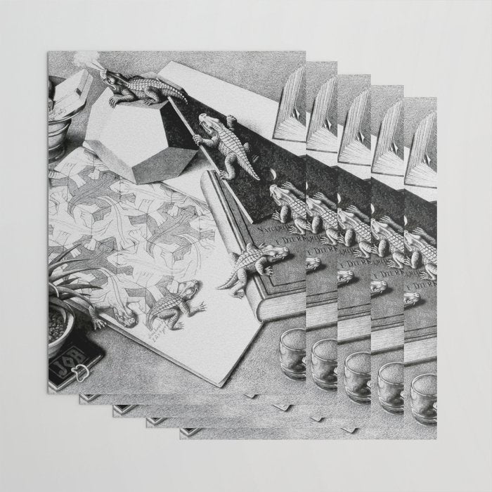 MC Escher Reptiles 1943 Artwork for Posters Prints Tshirts Men Women Kids Wrapping Paper Gallery Image 3