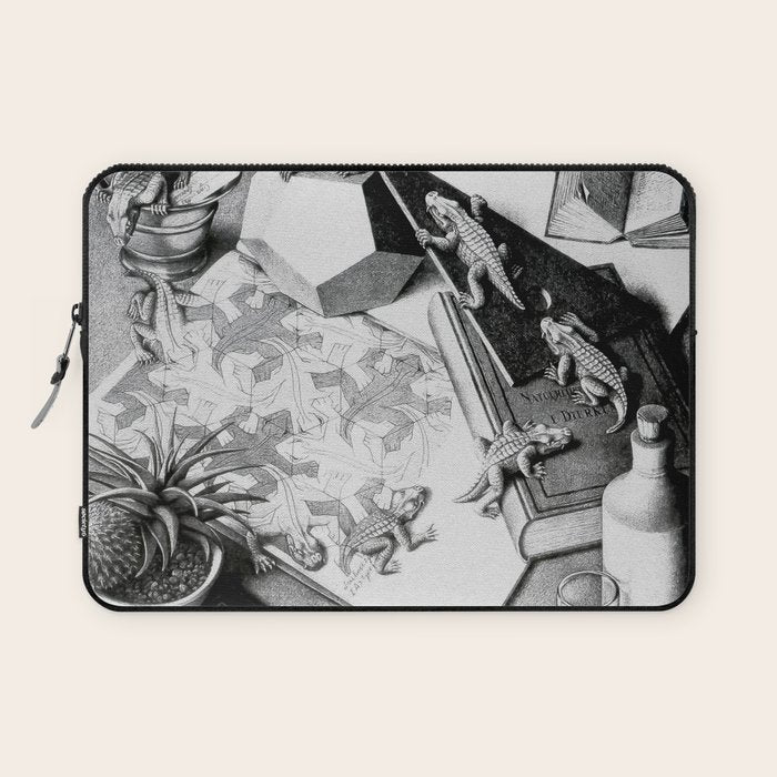 MC Escher Reptiles 1943 Artwork for Posters Prints Tshirts Men Women Kids Laptop Sleeve Gallery Image 1