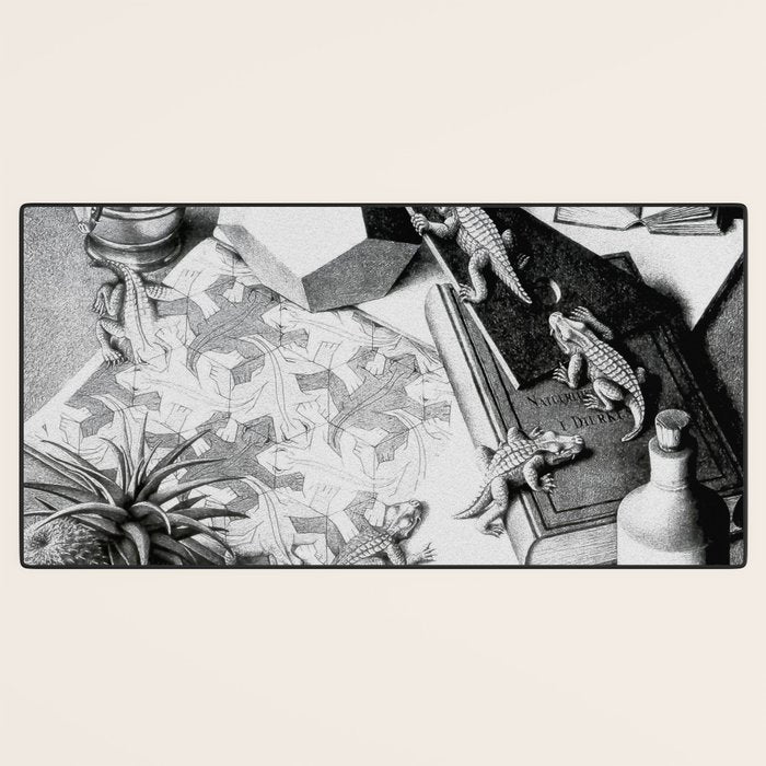 MC Escher Reptiles 1943 Artwork for Posters Prints Tshirts Men Women Kids Desk Mat Gallery Image 3