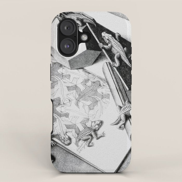 MC Escher Reptiles 1943 Artwork for Posters Prints Tshirts Men Women Kids iPhone Case Gallery Image 1