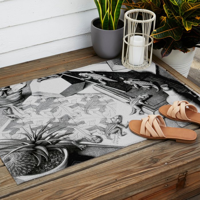MC Escher Reptiles 1943 Artwork for Posters Prints Tshirts Men Women Kids Outdoor Rug Gallery Image 2