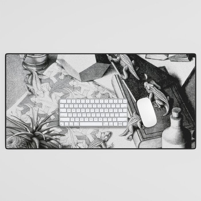 MC Escher Reptiles 1943 Artwork for Posters Prints Tshirts Men Women Kids Desk Mat Gallery Image 1