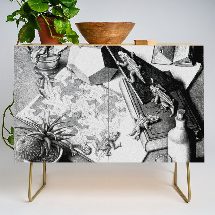 MC Escher Reptiles 1943 Artwork for Posters Prints Tshirts Men Women Kids Credenza Gallery Image 1