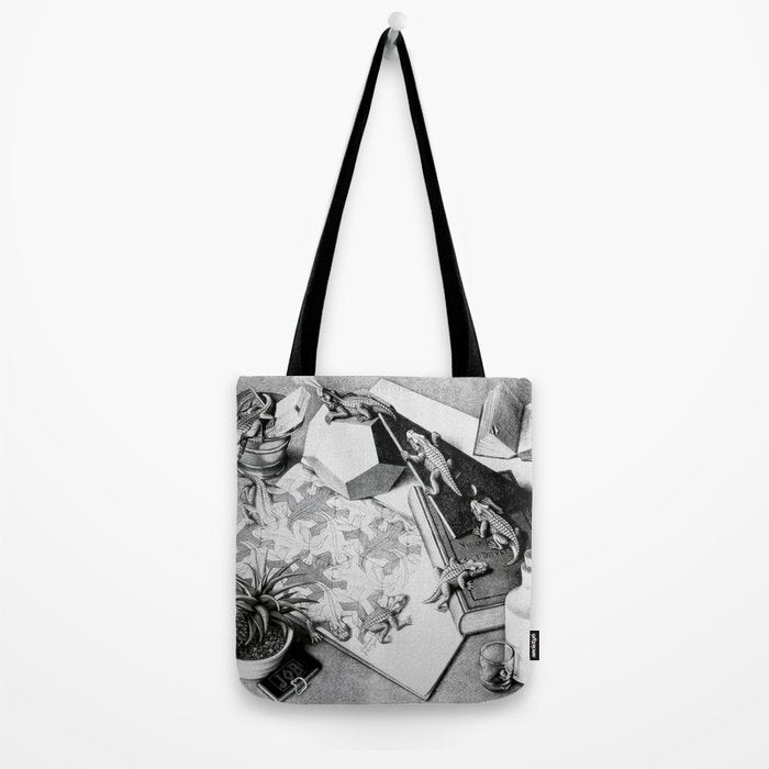 MC Escher Reptiles 1943 Artwork for Posters Prints Tshirts Men Women Kids Tote Bag Gallery Image 2