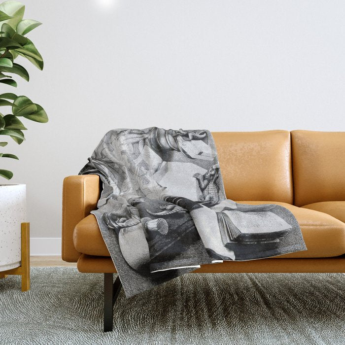 MC Escher Reptiles 1943 Artwork for Posters Prints Tshirts Men Women Kids Throw Blanket Gallery Image 1