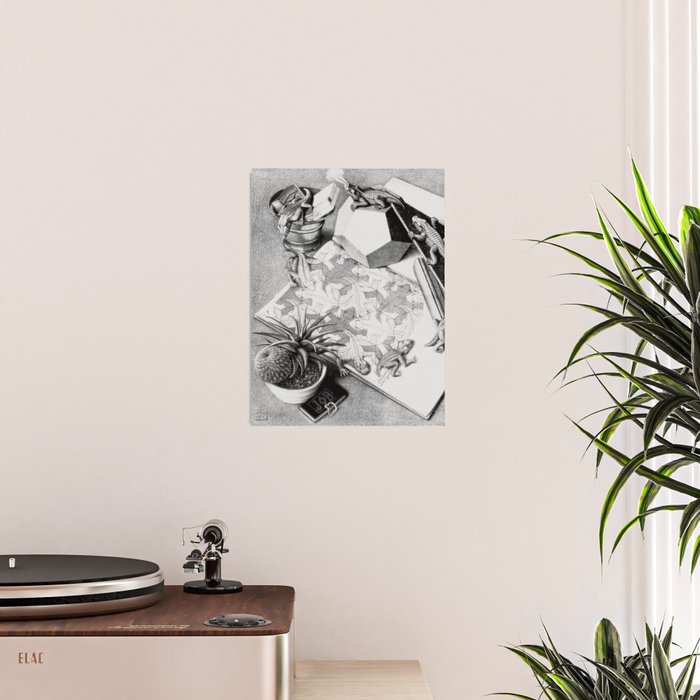 MC Escher Reptiles 1943 Artwork for Posters Prints Tshirts Men Women Kids Poster Gallery Image 2