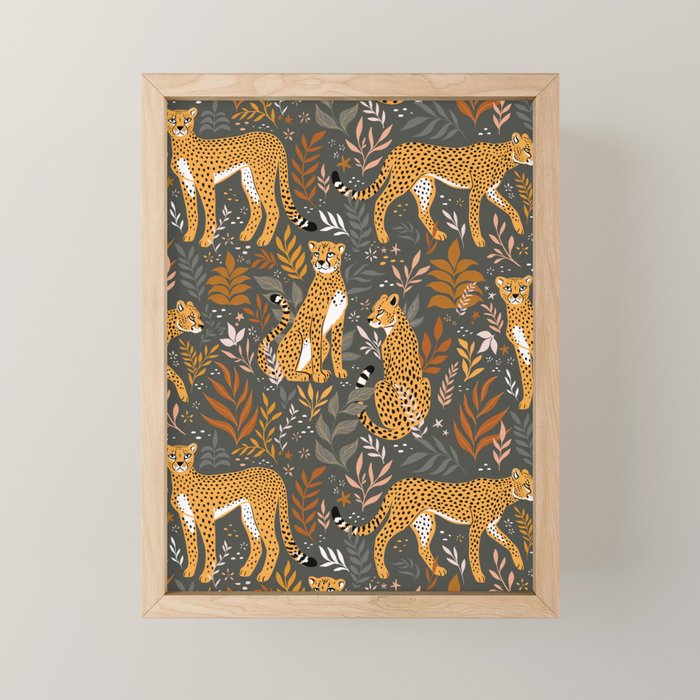 Wild Cheetah Pattern II - Autumn Mini Art Print Gallery Image 1
