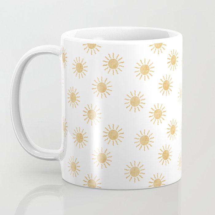 Suns  - golden on white Coffee Mug Gallery Image 3