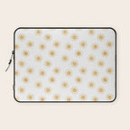 Suns  - golden on white Laptop Sleeve Gallery Image 1