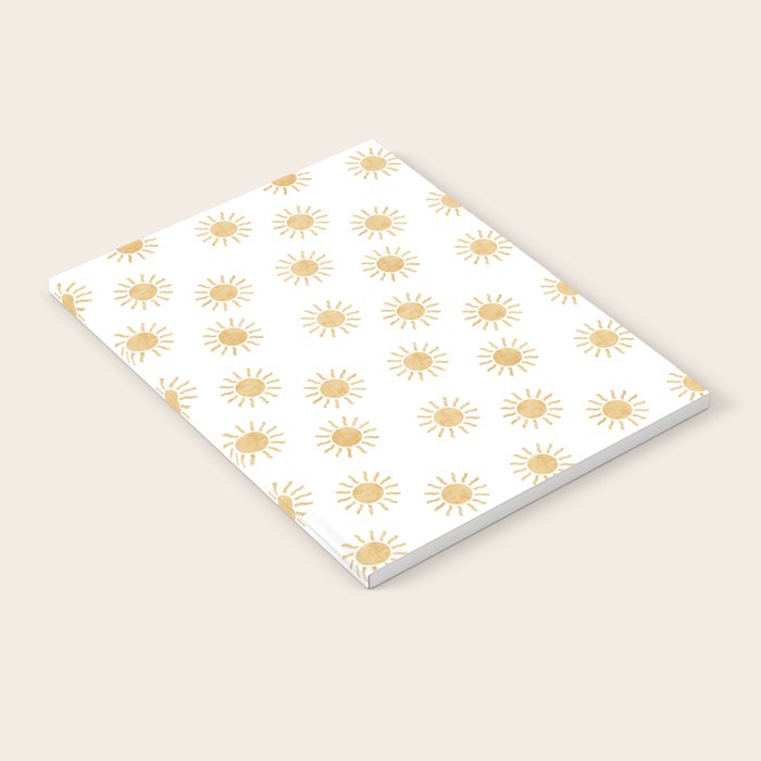 Suns  - golden on white Notebook Gallery Image 1