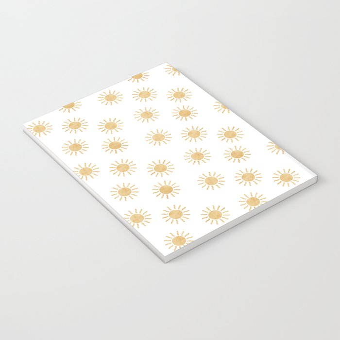 Suns  - golden on white Notebook Gallery Image 3