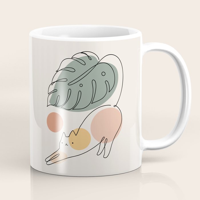 Cat and Plant 34 Coffee Mug Gallery Image 1