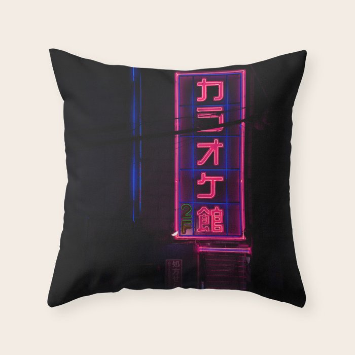 neo tokyo Throw Pillow Gallery Image 1