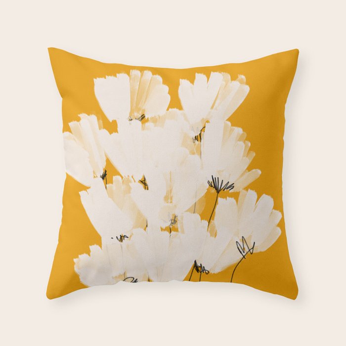 Flowers In Tangerine Throw Pillow Gallery Image 6