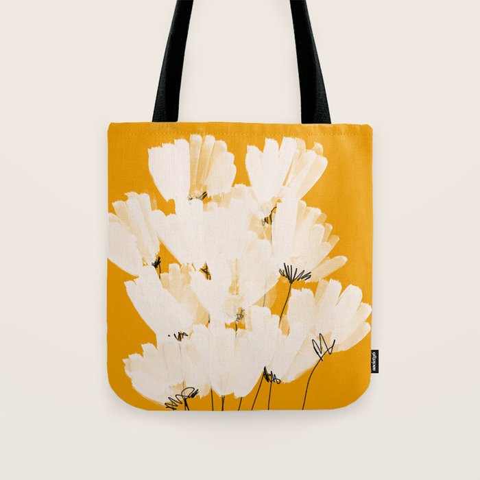 Flowers In Tangerine Tote Bag Gallery Image 1