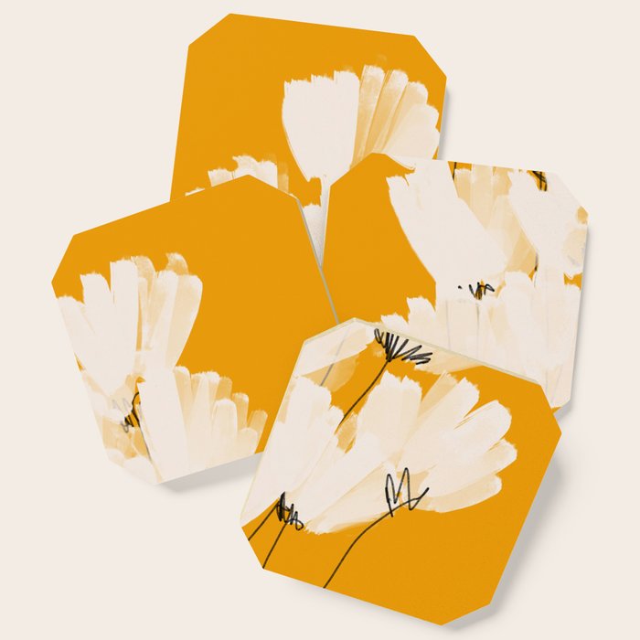 Flowers In Tangerine Coaster Gallery Image 1