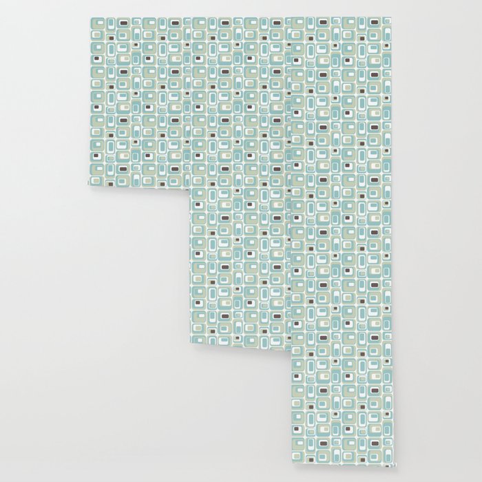Retro Rectangles Mid Century Modern Geometric Vintage Style Wallpaper Gallery Image 3