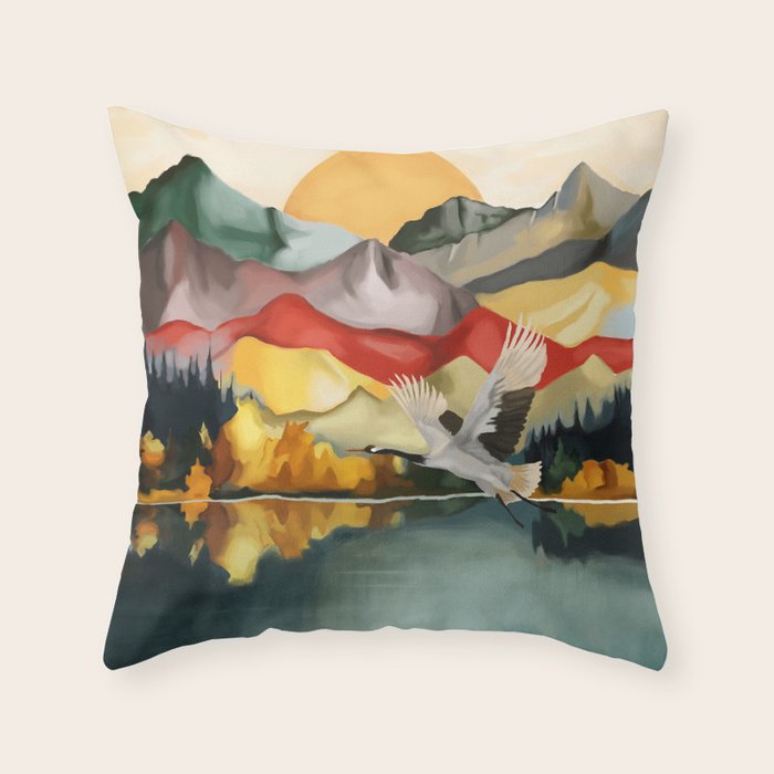 Silent Flight  Throw Pillow Gallery Image 6
