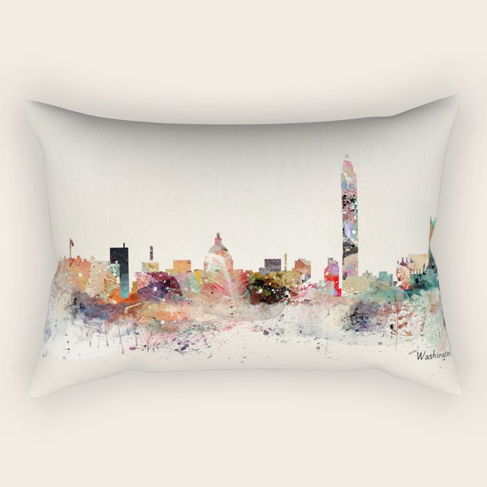 washington dc skyline Rectangular Pillow Gallery Image 2