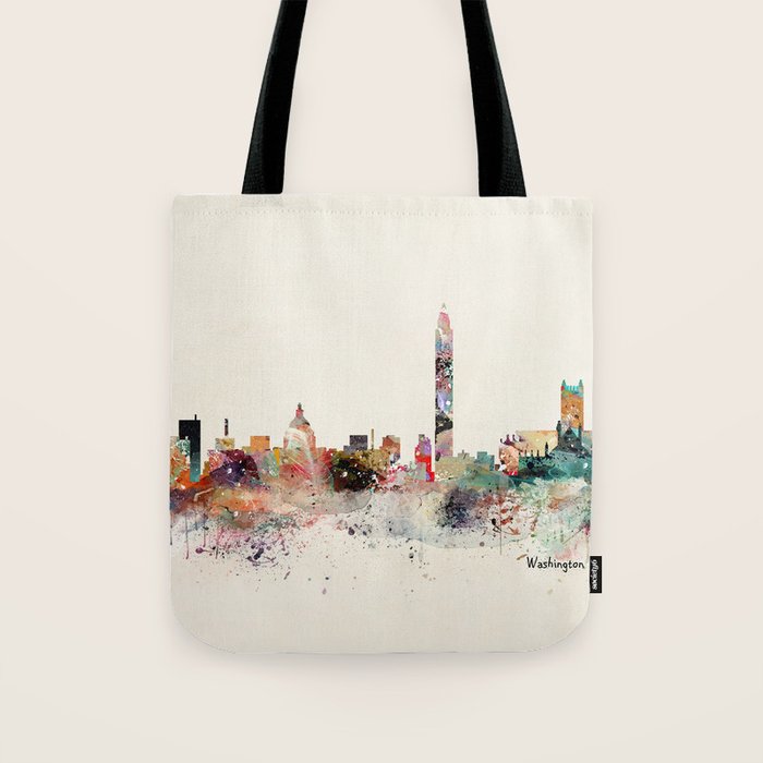washington dc skyline Tote Bag Gallery Image 1