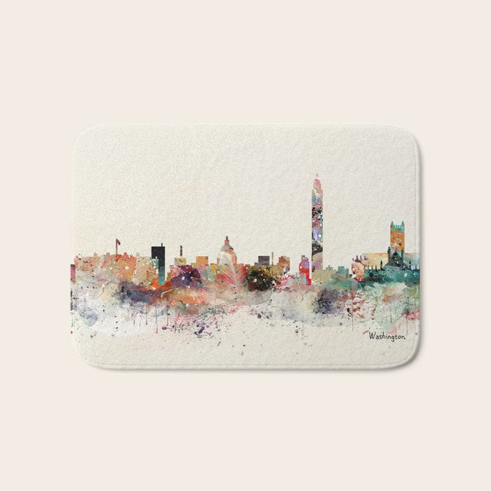 washington dc skyline Bath Mat Gallery Image 1