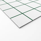 Grid Pattern White Forest Green Windowpane Graph Check Stripe Lines Minimalist Stripes Line Drawing Welcome Mat Gallery Image 2