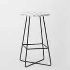 Grid Pattern White Forest Green Windowpane Graph Check Stripe Lines Minimalist Stripes Line Drawing Stool Gallery Image 1